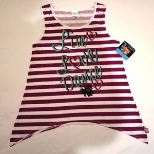 🔥SALE🔥 Disney Shake It Up Dance Striped Girl's Tank Top Tee NWT Size Large